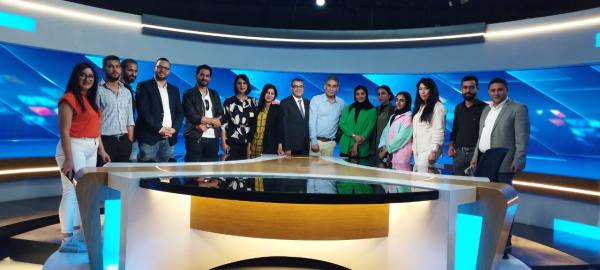 وفد من البحرين يطلع على تجربة الشركة الوطنية للإذاعة والتلفزة في مجال الإنتاج والبث الإخباري